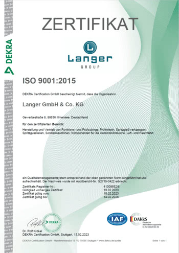 ISO 9001 Zertifikat DE 2026